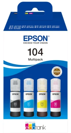 Epson 104 Eco Tank bläckpatroner, 4 färger
