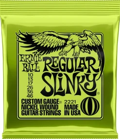 Ernie Ball Regular Slinky 10-46 strängset till elgitarr