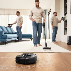 Eufy E20 3-i-1 robotdammsugare, mopp, handdammsugare