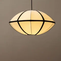 Evelyn taklampa i tyg 50 cm svartvit Northlight