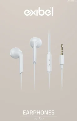 Exibel in ear-hörlurar med sladd och mikrofon 3,5 mm