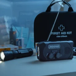 Exibel vevradio med solcell och powerbank
