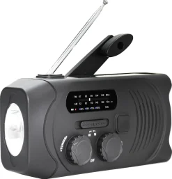 Exibel vevradio med solcell och powerbank