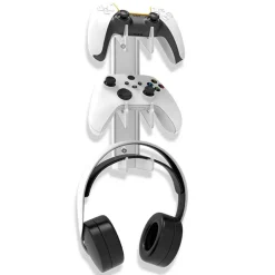 Exibel väggfäste för handkontroller och headset 3-i-1, transparent