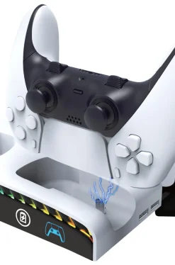 Exibel väggfäste PS5 med laddning och RGB