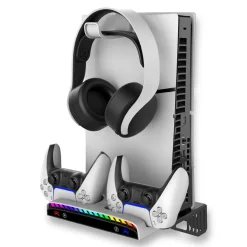 Exibel väggfäste PS5 med laddning och RGB