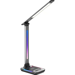 Exibel RGB skrivbordslampa med trådlös laddare, dimbar
