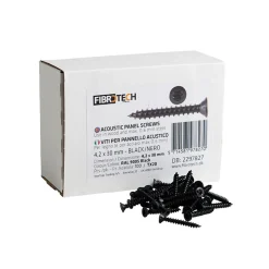 Fibrotech panelskruv TX20 för akustikpanel, svart, 100-pack