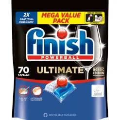 Finish Ultimate All in 1 maskindiskmedel, 70-pack