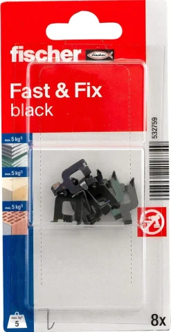 Fischer Fast & Fix krok, väggkrok gips och trä, 8-pack