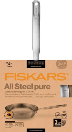 Fiskars All Steel Pure stekpanna rostfritt stål, 24 cm