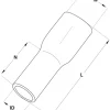 Flatstiftshylsa 6 mm gul helisolerad hona, 10-pack