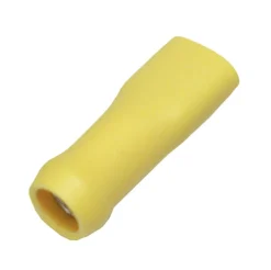 Flatstiftshylsa 6 mm gul helisolerad hona, 10-pack