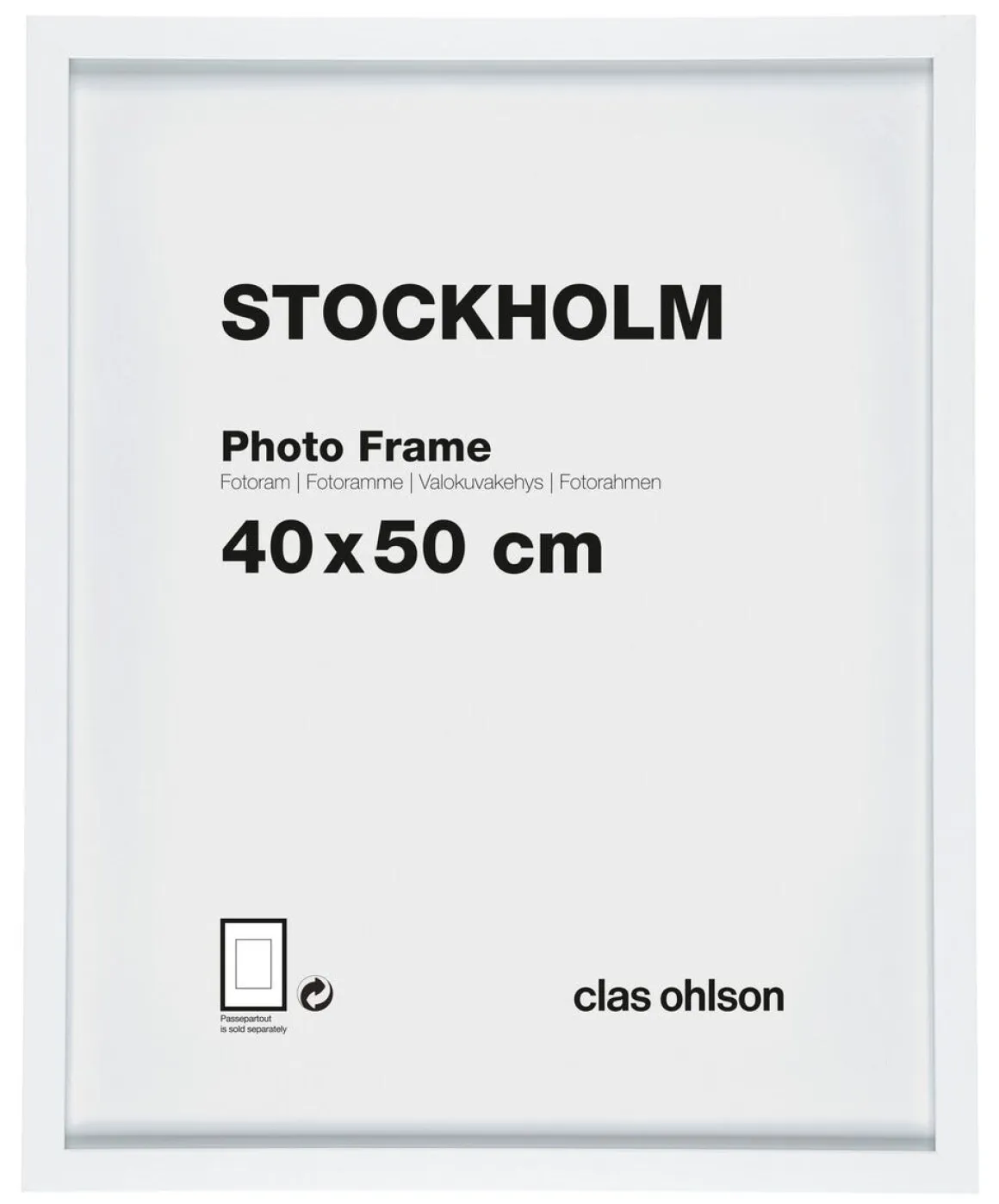 Fotoram Stockholm, vit