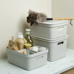 Förvaringskorg Neat beige, återvunnen plast