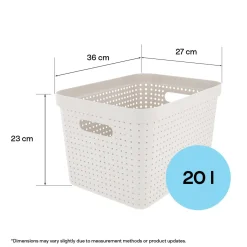 Förvaringskorg Neat beige, återvunnen plast