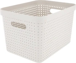 Förvaringskorg Neat beige, återvunnen plast