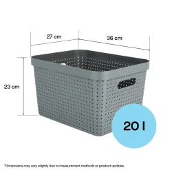 Förvaringskorg Neat grå, återvunnen plast