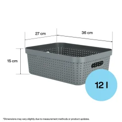 Förvaringskorg Neat grå, återvunnen plast