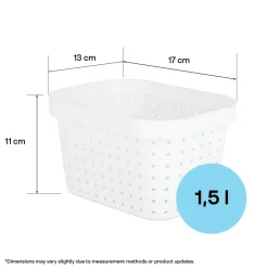 Förvaringskorg Neat vit, återvunnen plast
