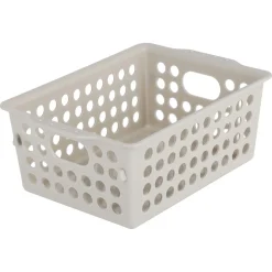 Förvaringskorgar plast med handtag, 3-pack