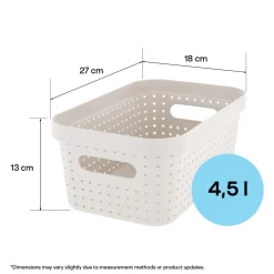 Förvaringskorg Neat beige, återvunnen plast