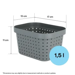 Förvaringskorg Neat grå, återvunnen plast