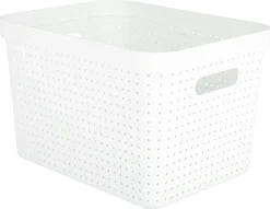 Förvaringskorg Neat vit, återvunnen plast
