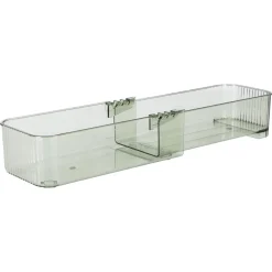 Förvaringslåda justerbar transparent grön 23-36,5 cm