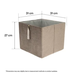 Förvaringslåda kvadrat, sammet