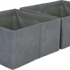 Förvaringslåda grå, vikbar, 2-pack