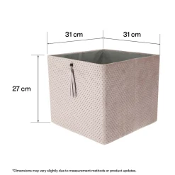 Förvaringslåda kvadrat, sammet