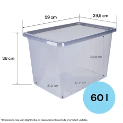 Förvaringslåda Modul, rökfärgad
