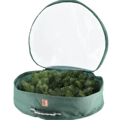 Förvaringsväska för julkrans och dekorationer grön, 50 cm
