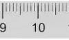 Fyrkantig linjal, transparent plast, 20 cm