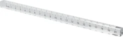 Fyrkantig linjal, transparent plast, 20 cm