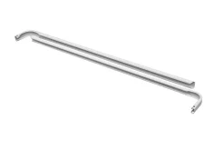 Gardinstång med väggfäste, 6,5 cm, vit