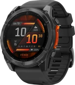 Garmin Fenix 8 träningsklocka med GPS grå-svart