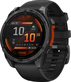 Garmin Fenix 8 träningsklocka med GPS grå-svart