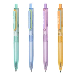 Gelpenna suddbar, svart bläckpenna med sudd, 4-pack