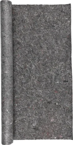 Golvskyddsmatta fleece, plastad baksida, 1 x 10 m