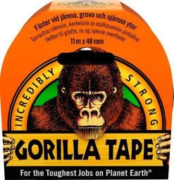 Gorilla vävtejp 11 meter, svart