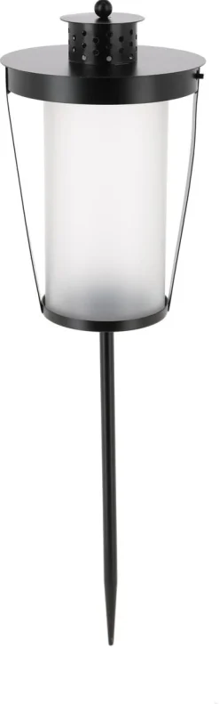 Gravlykta med frostat glas, höjd 56 cm