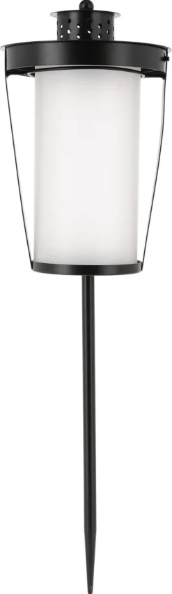 Gravlykta med frostat glas, höjd 56 cm