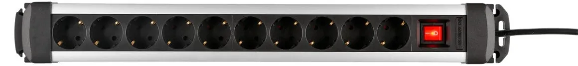 Grenuttag 10-vägs, strömbrytare, aluminium