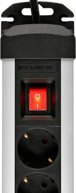 Grenuttag 10-vägs, strömbrytare, aluminium