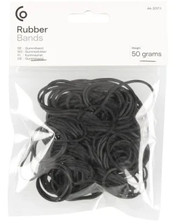 Gummiband blandade storlekar 50 gram, svart