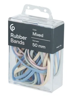 Gummisnoddar 50 mm mixade färger, 25 g