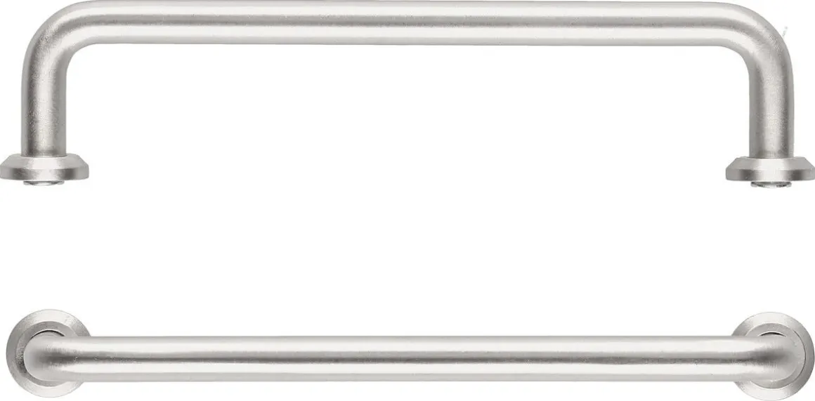 Handtag borstat stål, 2-pack