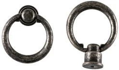 Handtag med ring, antik järn
